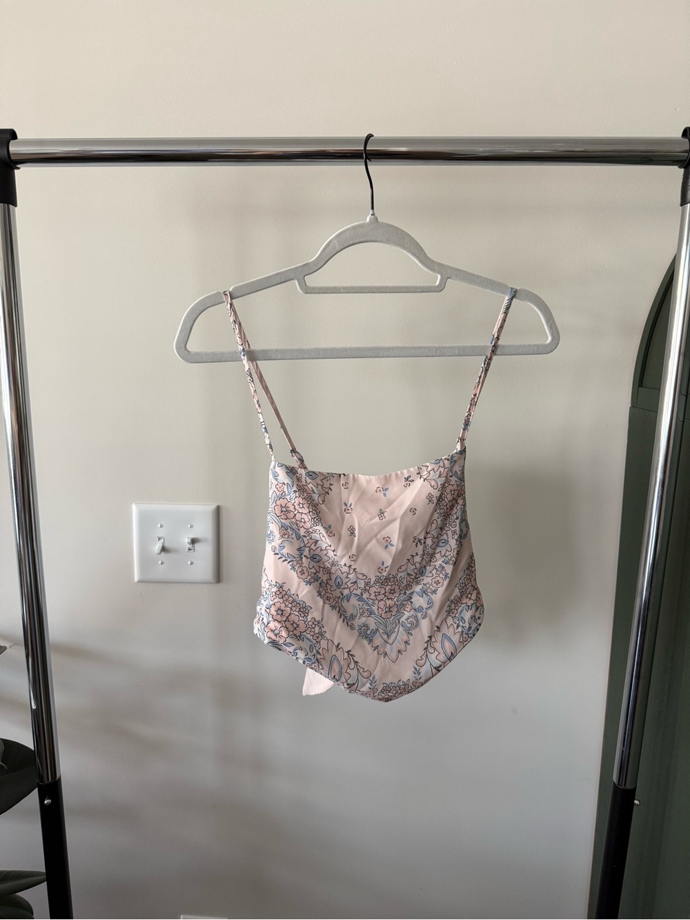 Altar'd State Pink Paisley Satin Camisole